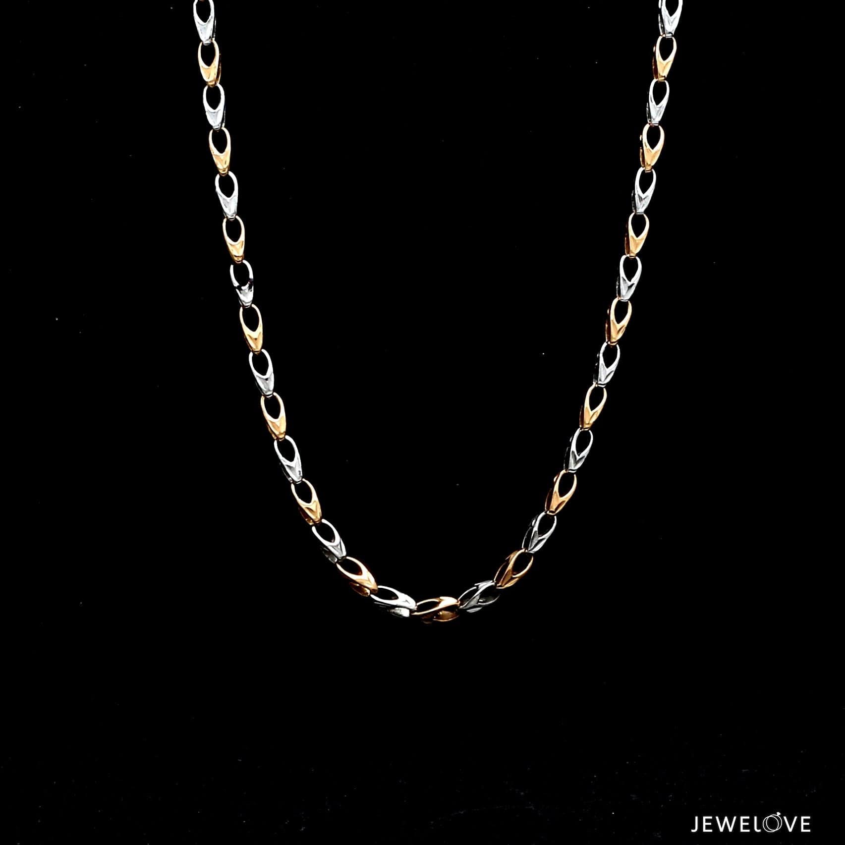 Japanese Platinum Rose Gold Chain for Men JL PT CH 658R