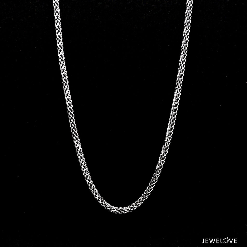 Jewelove™ Chains 2.5mm Platinum 3D Chain for Men JL PT CH 1225-A