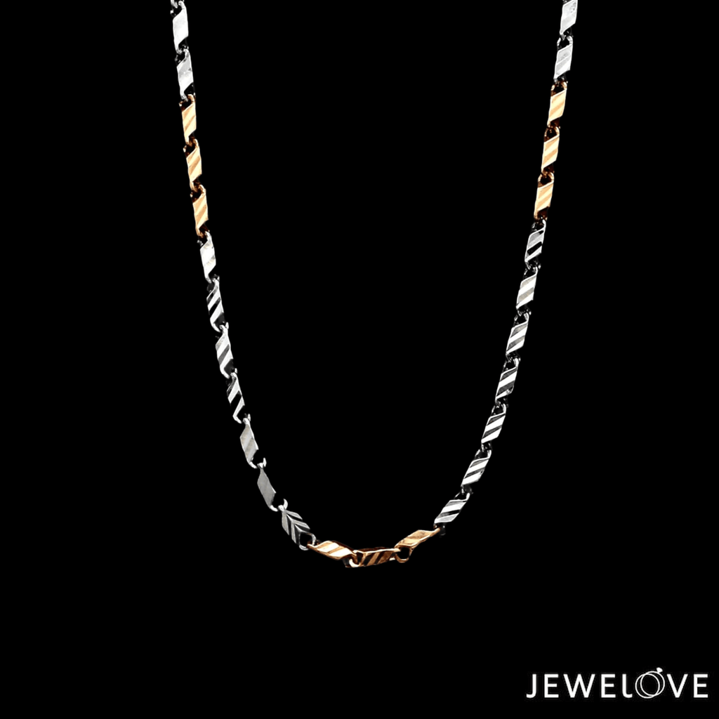Jewelove™ Chains 18 inches 2.75mm Japanese Platinum Rose Gold Chain JL PT CH 1262