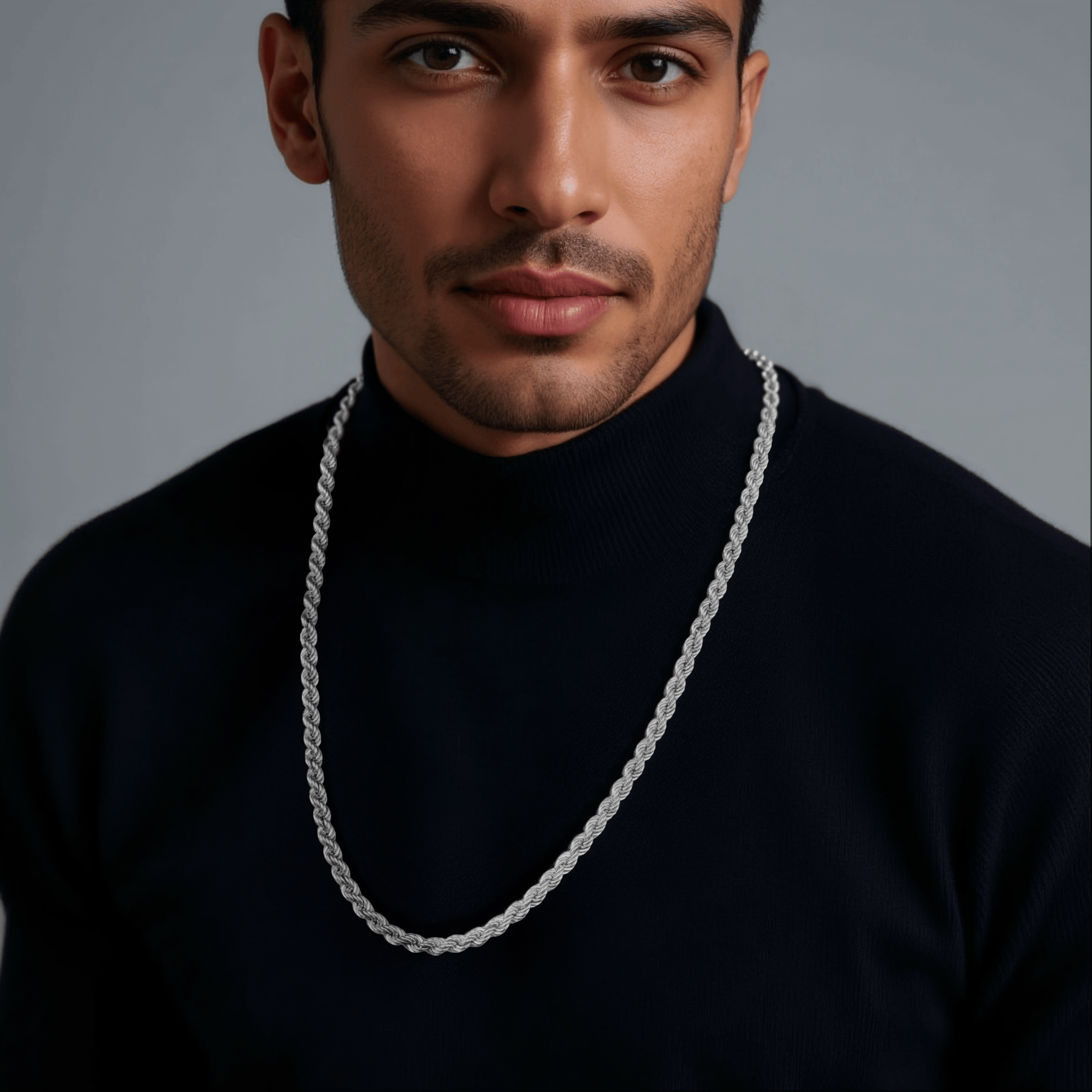 Jewelove™ Chains 2.75mm Platinum Rope Chain for Men JL PT CH 903-A