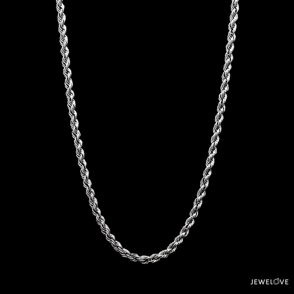 Jewelove™ Chains 2.75mm Platinum Rope Chain for Men JL PT CH 903-A