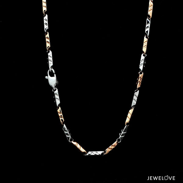 Jewelove™ Chains 2.75mm Platinum Rose Gold Links Chain for Men JL PT CH 1286
