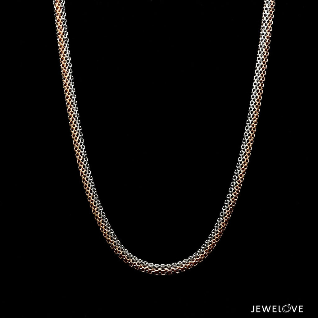 Jewelove™ Chains 2.75mm Platinum & Rose Gold Round Chain for Men JL PT CH 1290