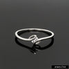 Jewelove™ Rings 2 Diamond Platinum Ring for Girls SJ PTO 301