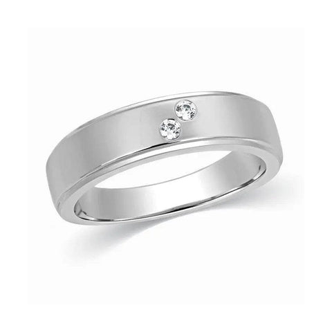 2 Diamond Platinum Wedding Band for Men SJ PTO 261