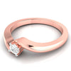 Jewelove™ Rings 20-Pointer 18K Rose Gold Ring for Women with a Curve JL AU G 117R-A