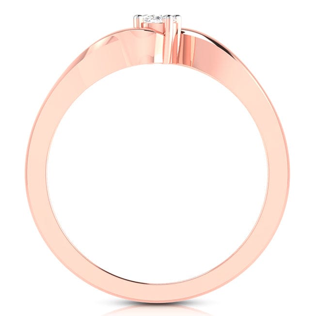 Jewelove™ Rings 20-Pointer 18K Rose Gold Ring for Women with a Curve JL AU G 117R-A
