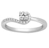 Jewelove™ Rings SI IJ / Women's Band Only 20 Pointer Designer Curvy Solitaire Platinum Ring for Women JL PT 576