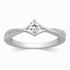 Jewelove™ Rings Women's Band only / SI IJ 20 Pointer Platinum Diamond Engagement Ring  JL PT 573-A