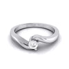 Jewelove™ Rings 20-Pointer Platinum Diamond Ring for Women with a Curve JL PT G 117-A