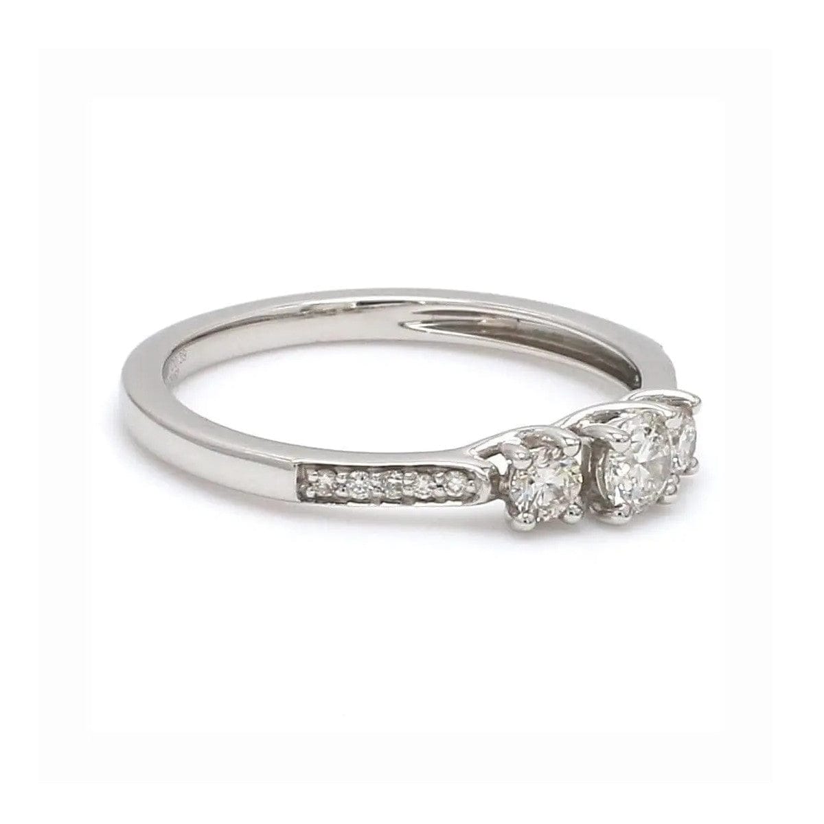 Jewelove™ Rings 20-Pointer Platinum Solitaire Engagement Ring with Diamond Accents JL PT 327