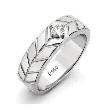 20-Pointer Platinum Solitaire Ring for Men by Jewelove JL PT 505