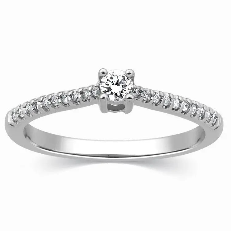 Jewelove™ Rings SI J / Women's Band Only 20 Pointer Platinum Solitaire Ring for Women JL PT 307