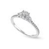 Jewelove™ Rings J VS / Women's Band only 25-Pointer Diamond Accents Shank Platinum Ring JL PT 1238-C