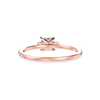 Jewelove™ Rings Women's Band only / VS I 25-Pointer Princess Cut Diamond Accents Shank 18K Rose Gold Ring JL AU 1240R-C