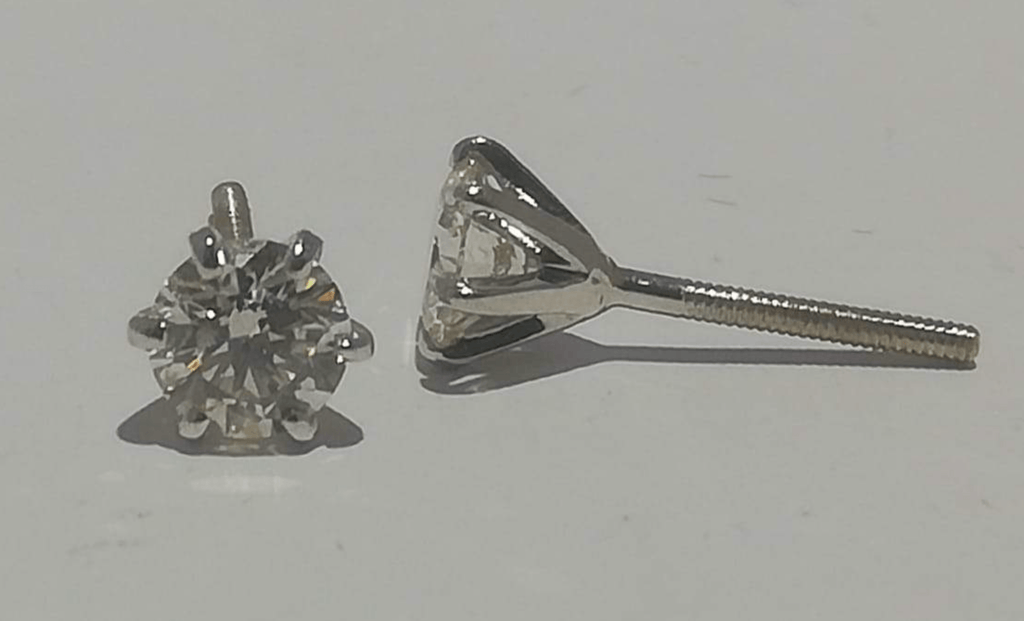 Jewelove™ Earrings SI IJ - Single Earring 25 pointer Single Solitaire Diamond Earrings in Platinum SJ PTO E 152 - A