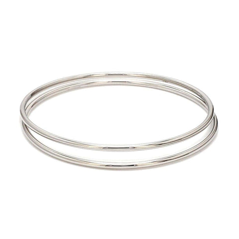 2mm Hollow Lightweight Platinum Bangles for Women JL PTB 1101