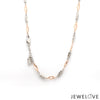 Jewelove™ Chains 16 inches 2mm Japanese Designer Platinum Rose Gold Chain for Women JL PT CH 1265