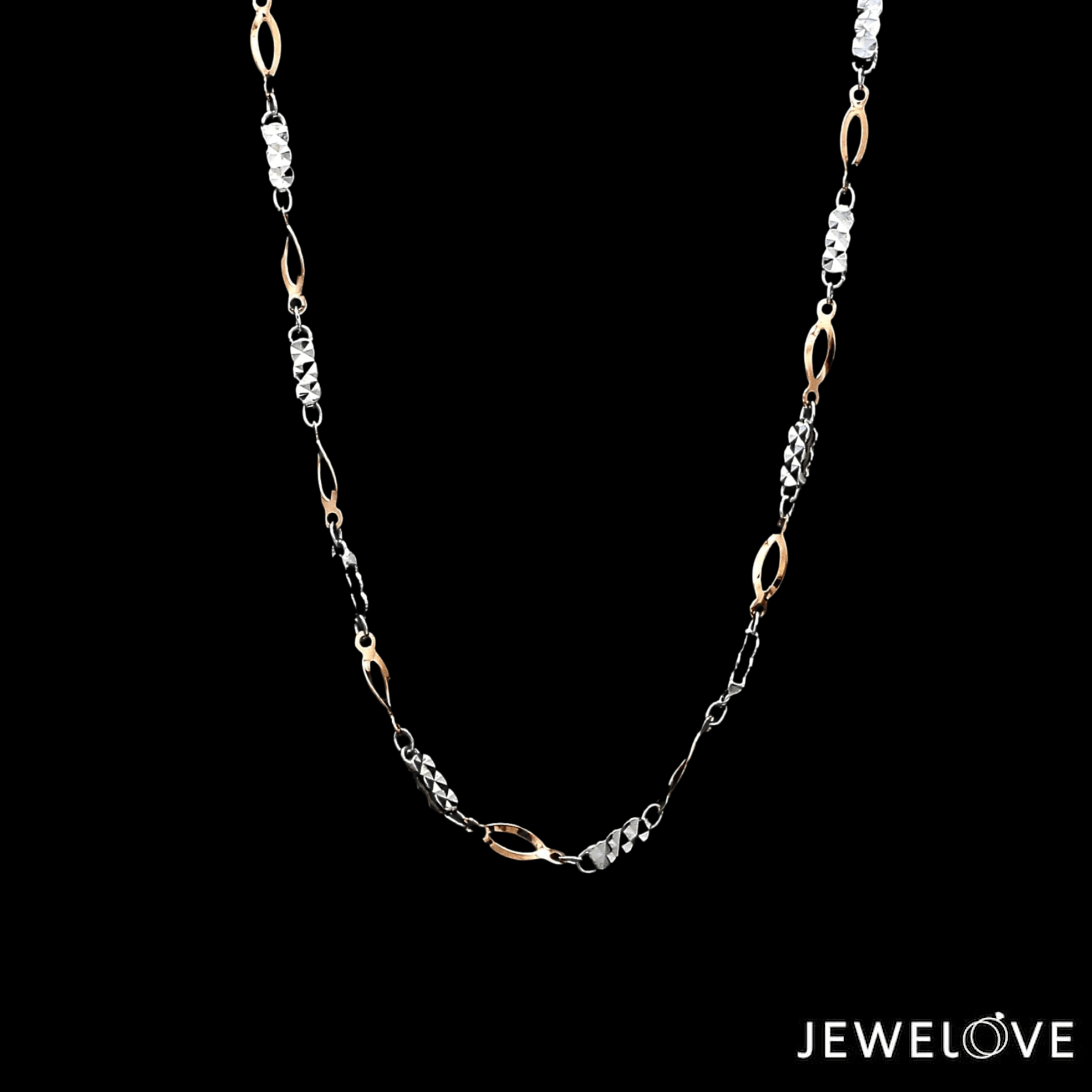 2mm Japanese Designer Platinum Rose Gold Chain for Women JL PT CH