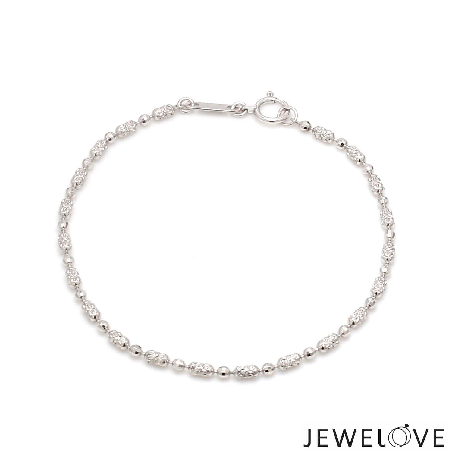 Jewelove™ Bangles & Bracelets 2mm Japanese Platinum Bracelet for Women JL PTB 1305