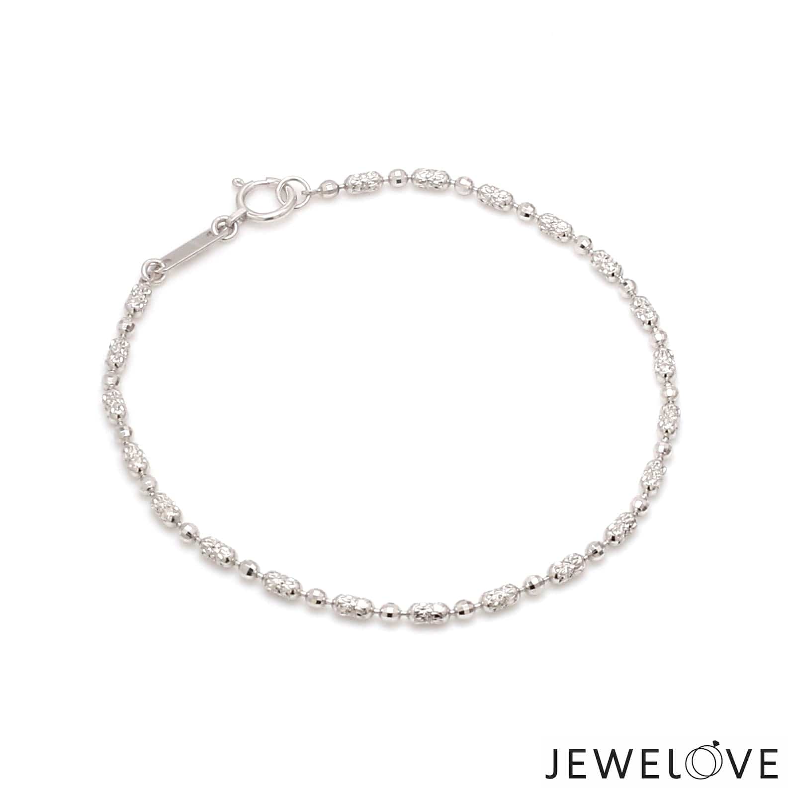 Jewelove™ Bangles & Bracelets 2mm Japanese Platinum Bracelet for Women JL PTB 1305