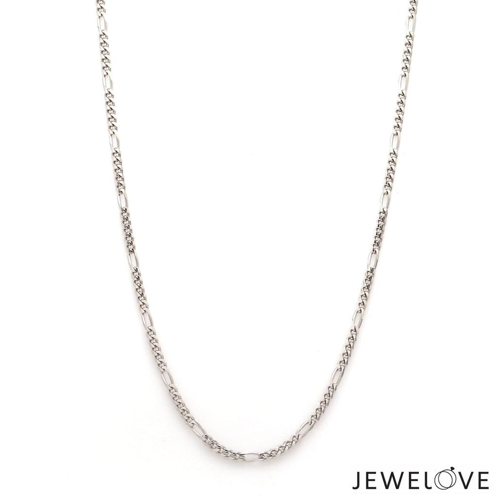 Jewelove™ Chains 22 inches 2mm Japanese Platinum Figaro Chain for Men ...
