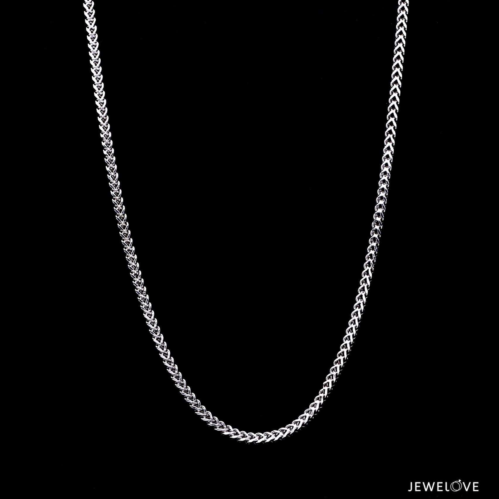 Jewelove™ Chains 2mm V-Links Platinum Unisex Chain JL PT CH 1386