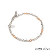 Jewelove™ Bangles & Bracelets 3.25mm Japanese Platinum Rose Gold Bracelet for Women JL PTB 659R