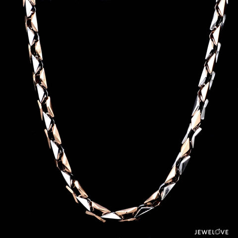 3.5mm Heavy Platinum Rose Gold Chain for Men JL PT CH 1101-A