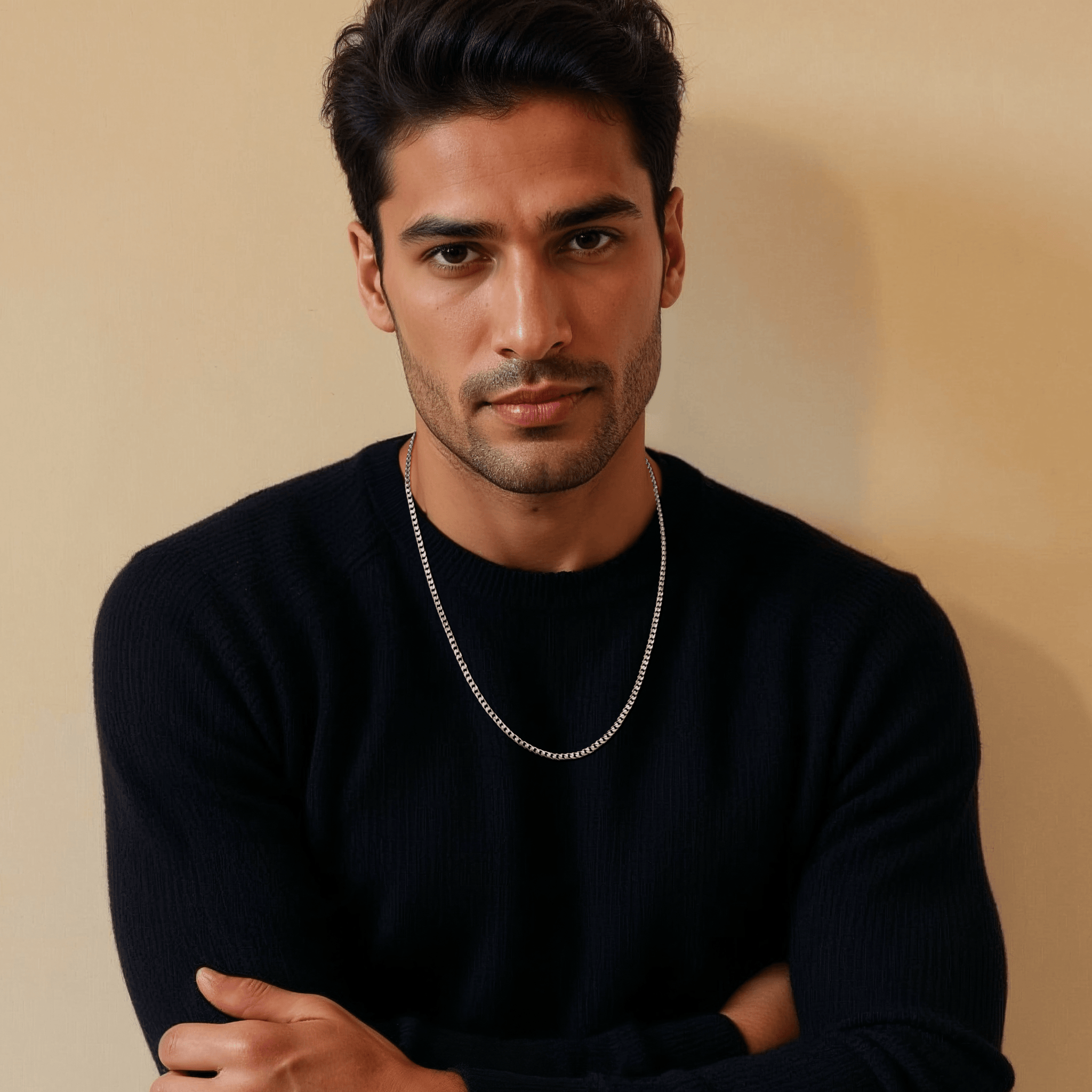 Jewelove™ Chains 3.5mm Japanese Platinum Chain for Men JL PT CH 1316