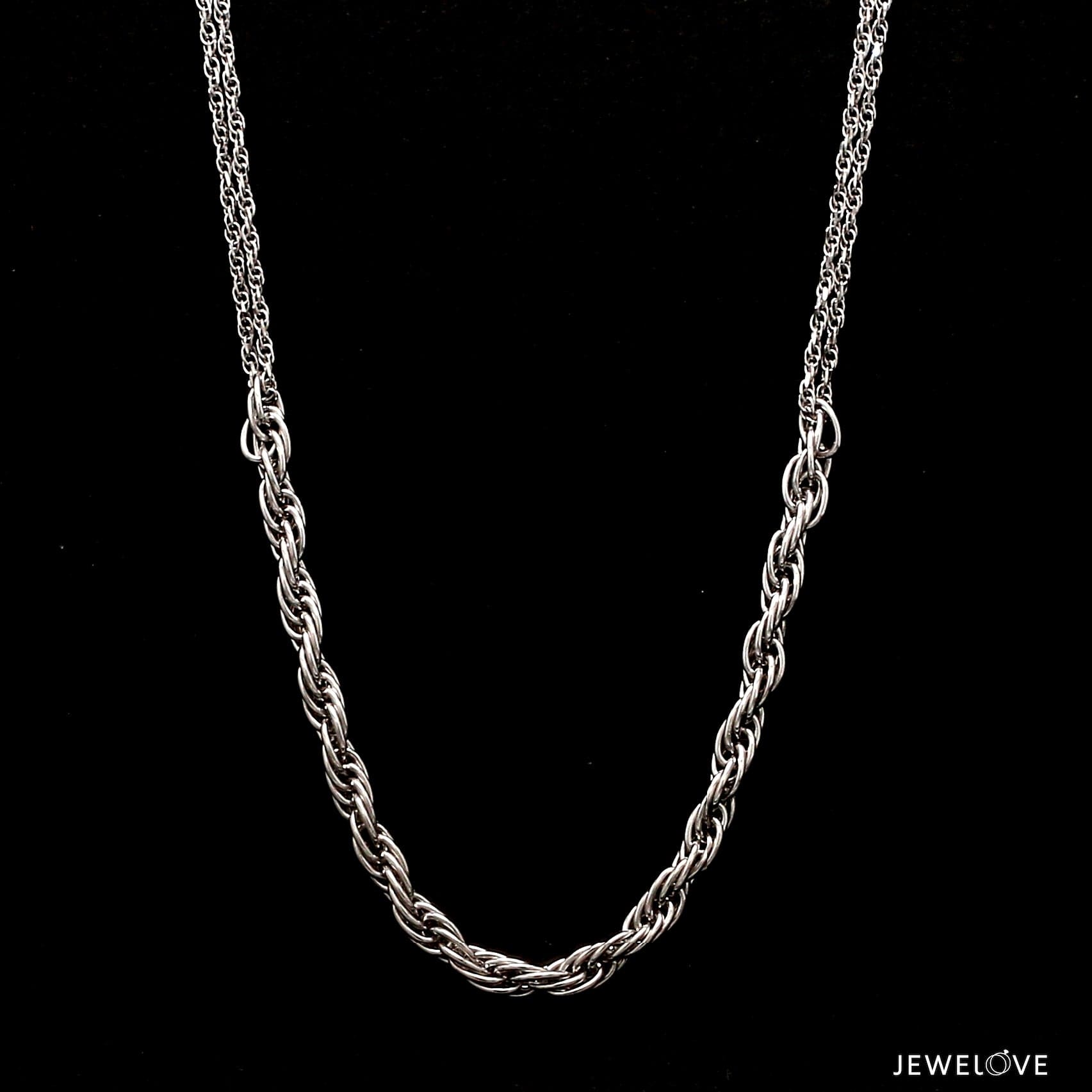 Platinum Flat Rope Japanese Chain For Women JL PT CH 1255