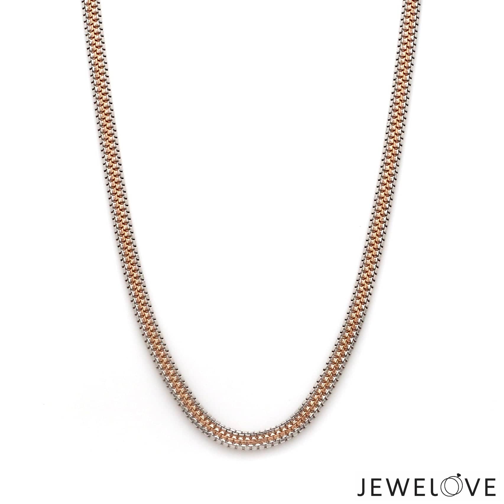 Jewelove™ Chains 3.5mm Platinum & Rose Gold Chain for Men JL PT CH 1385
