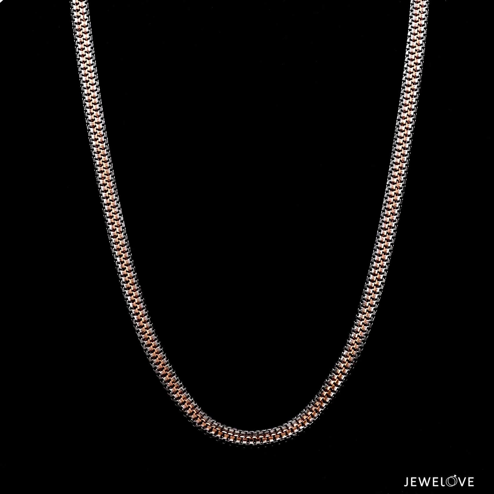 Jewelove™ Chains 3.5mm Platinum & Rose Gold Chain for Men JL PT CH 1385