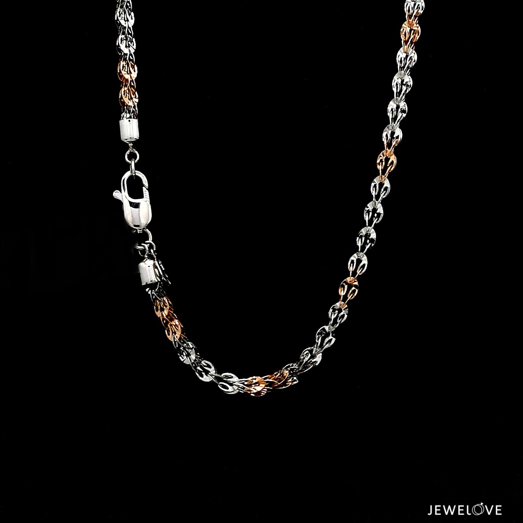 4mm Unique Japanese Platinum Rose Gold Chain JL PT CH 739R – Jewelove™
