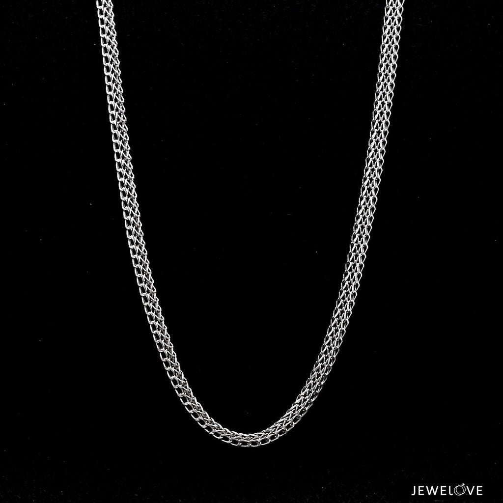 Jewelove™ Chains 3.75mm Platinum 3D Round Chain for Men JL PT CH 1200-A