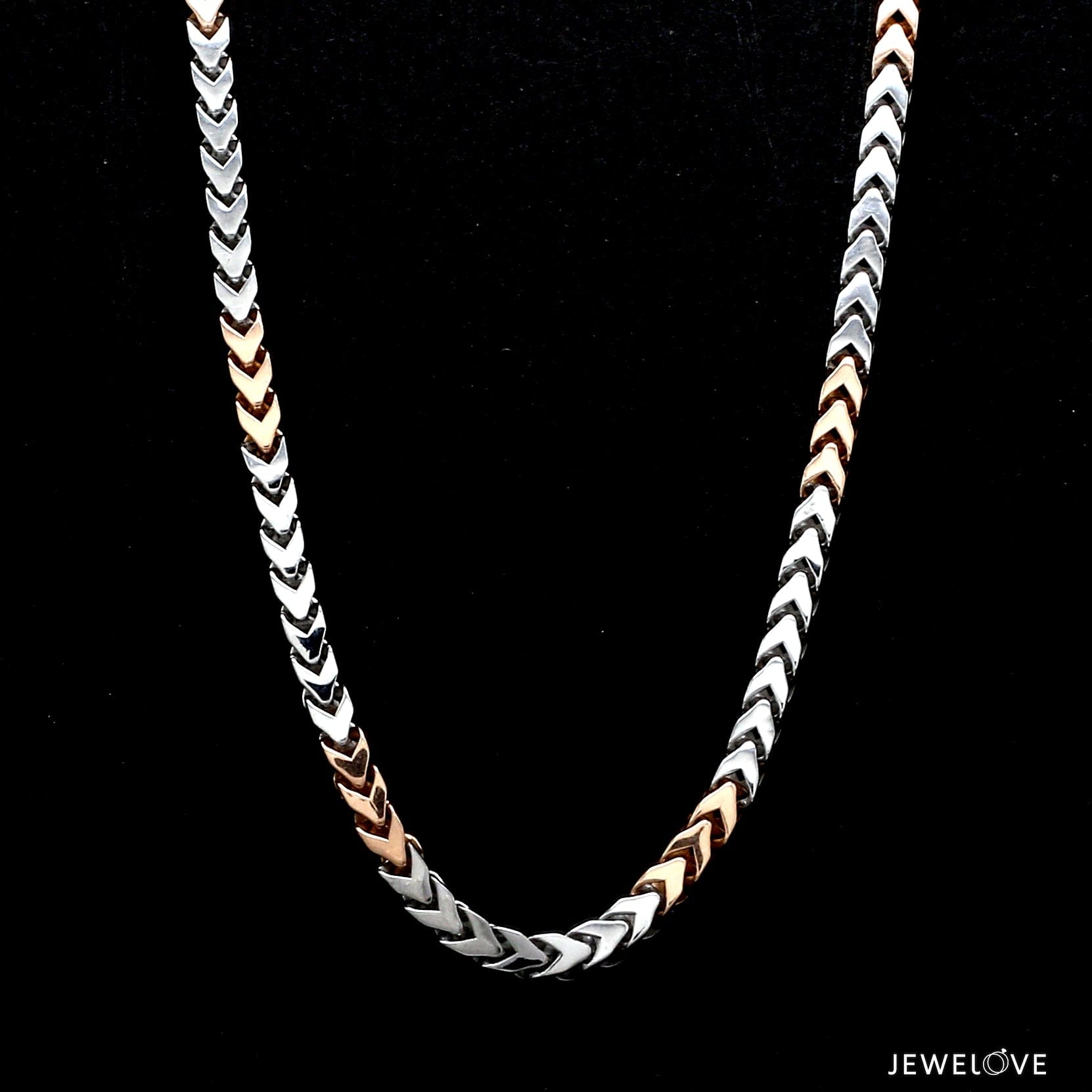 Rose Gold Platinum Ki Chain Sparkle Platinum Chain