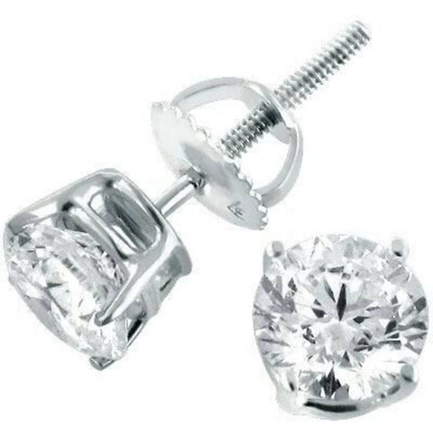1.5 cts. Lab Grown Solitaire Diamond Earrings in Platinum SJ PTO E 152 - LG