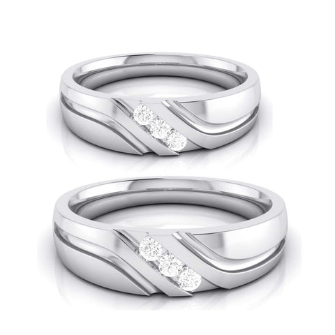 3 Diamond Platinum Love Bands JL PT R-8003
