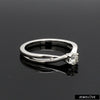 Jewelove™ Rings VS J / Women's Band only 30-Pointer 4 Prong Platinum Solitaire Ring with a Twist JL PT 676-A