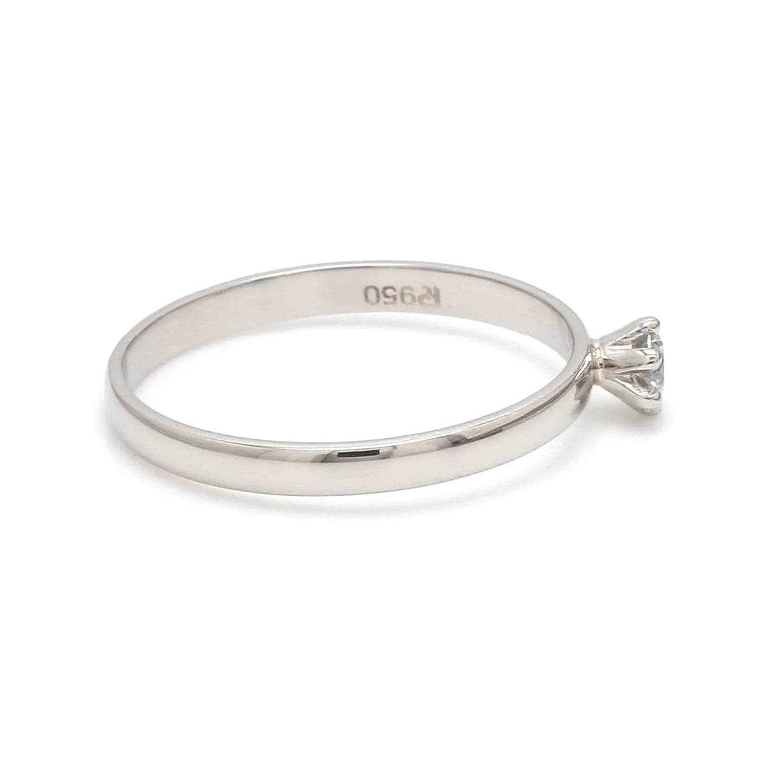 Jewelove™ Rings 30-Pointer Classic 6 Prong Solitaire Ring made in Platinum SKU 0012