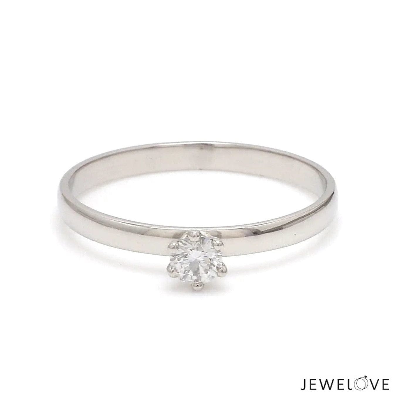 Jewelove™ Rings 30-Pointer Classic 6 Prong Solitaire Ring made in Platinum SKU 0012