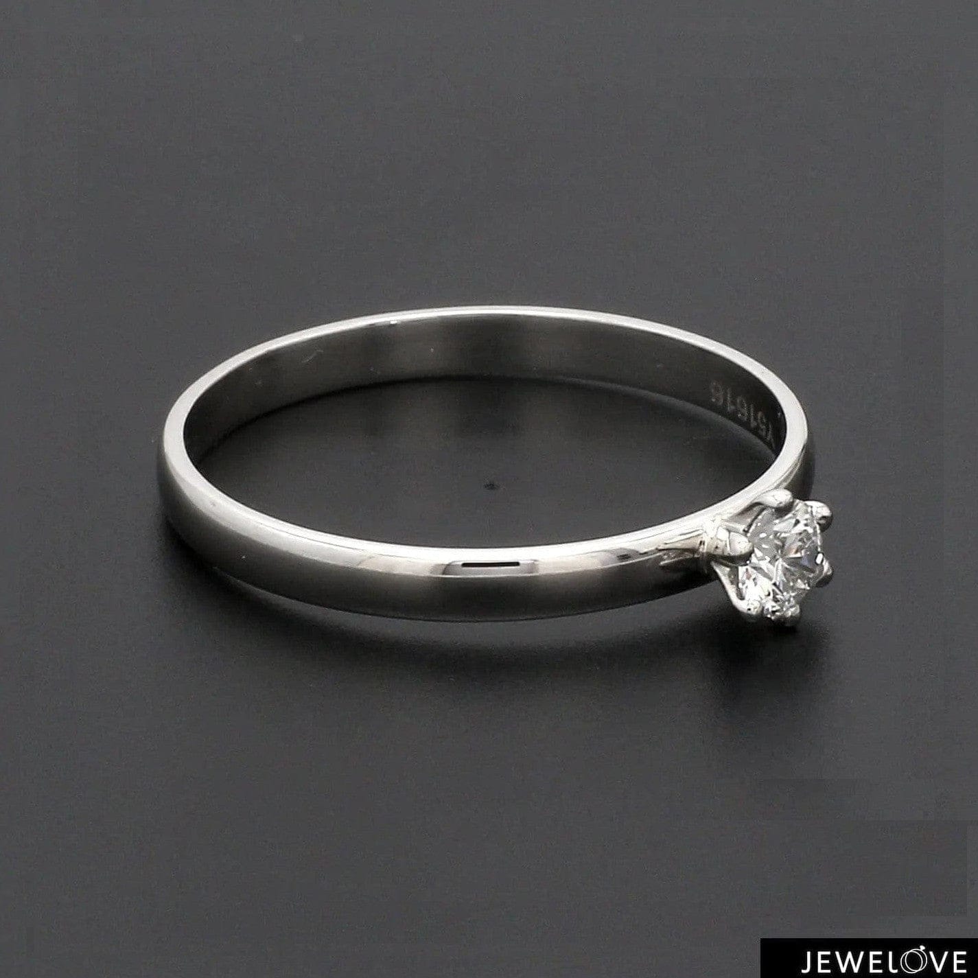 Jewelove™ Rings 30-Pointer Classic 6 Prong Solitaire Ring made in Platinum SKU 0012