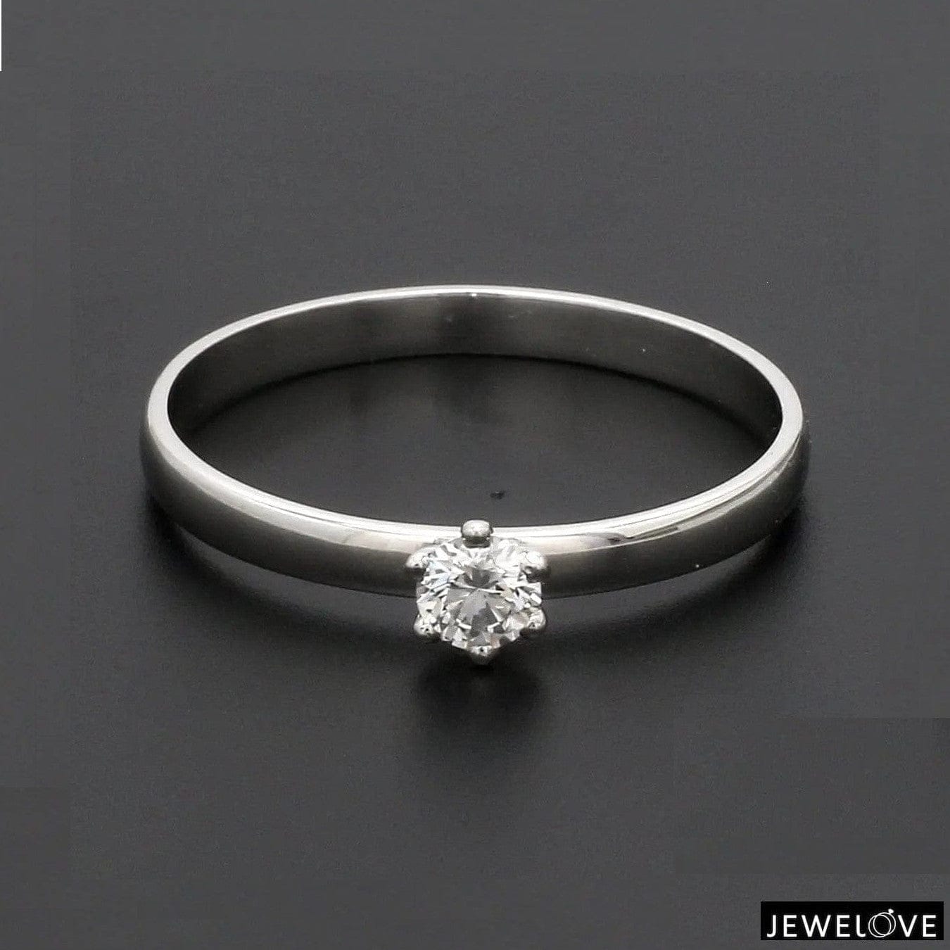 Jewelove™ Rings 30-Pointer Classic 6 Prong Solitaire Ring made in Platinum SKU 0012