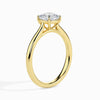 Jewelove™ Rings Women's Band only / VVS G 30-Pointer Cushion Cut Solitaire 18K Yellow Gold Ring JL AU 19003Y