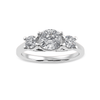 Jewelove™ Rings Women's Band only / VVS G 30-Pointer Cushion Cut Solitaire Diamond Accents Platinum Engagement Ring JL PT 1231