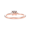Jewelove™ Rings Women's Band only / VVS GH 30-Pointer Cushion Cut Solitaire Diamond Accents Shank 18K Rose Gold Ring JL AU 1241R