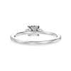 Jewelove™ Rings Women's Band only / VVS G 30-Pointer Cushion Cut Solitaire Diamond Accents Shank Platinum Ring JL PT 1241