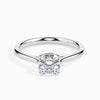 Jewelove™ Rings Women's Band only / VVS G 30-Pointer Cushion Cut Solitaire Diamond Platinum Ring JL PT 19003