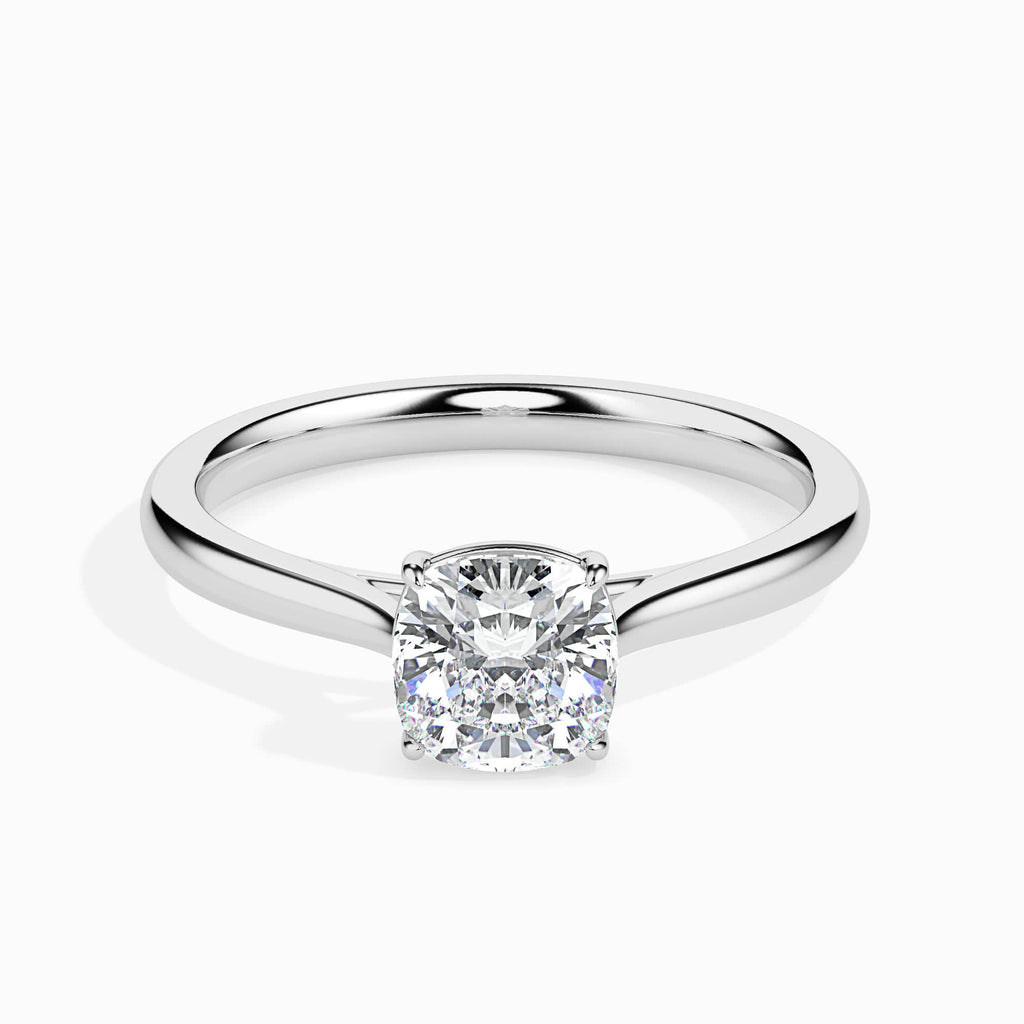 Jewelove™ Rings Women's Band only / VVS G 30-Pointer Cushion Cut Solitaire Diamond Platinum Ring JL PT 19003