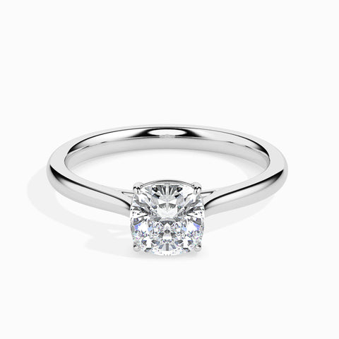 1 to 5 Carat Lab Grown Cushion Cut Solitaire Diamond Platinum Engagement Ring JL PT LG 19003